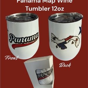 Panama map 12 oz Wine Tumbler